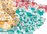 Carte du Haut Entre-deux-Mers et de Benauge