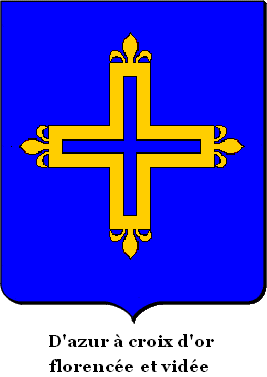 Croix gasconne d'or sur azur plein