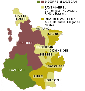 Divisions historiques du département des Hautes Pyrénées