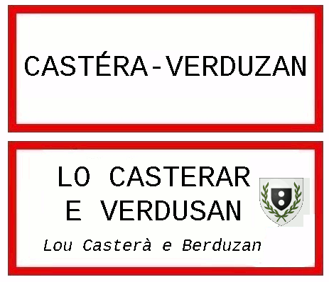 Proposition de panneau Castéra-Verduzan sur le modèle Lengon/Lengoun