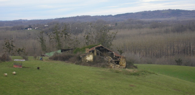 Bardos - Etat d'avancement de la ruine de Gardera (début 2010).