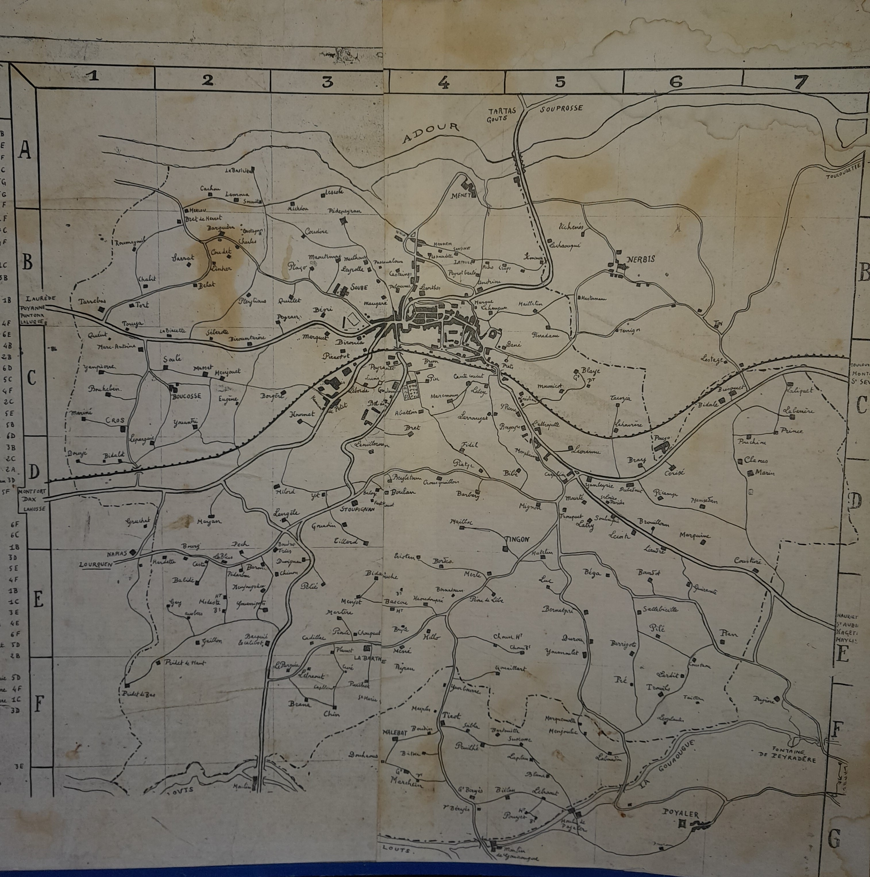 Mugron - carte des lieux-dits