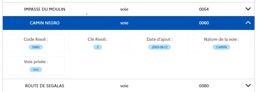 Liac - Camin Negro, entrée FANTOIR à la BAN