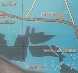 Donzac - Tarrey de Castet - Détail d'un plan sur un panneau municipal