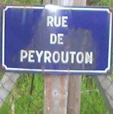 Dax - rue de Peyrouton, panneau