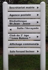 Saint Jean de Marsacq - panneau reflétant une certaine présence du gascon