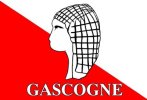 Drapeau de la Daune - autocollant avec l'inscription GASCOGNE