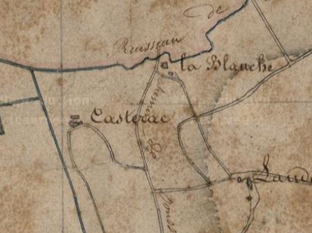 Avensan : "Casterac" sur le Tableau d'Assemblage du Cadastre napoléonien