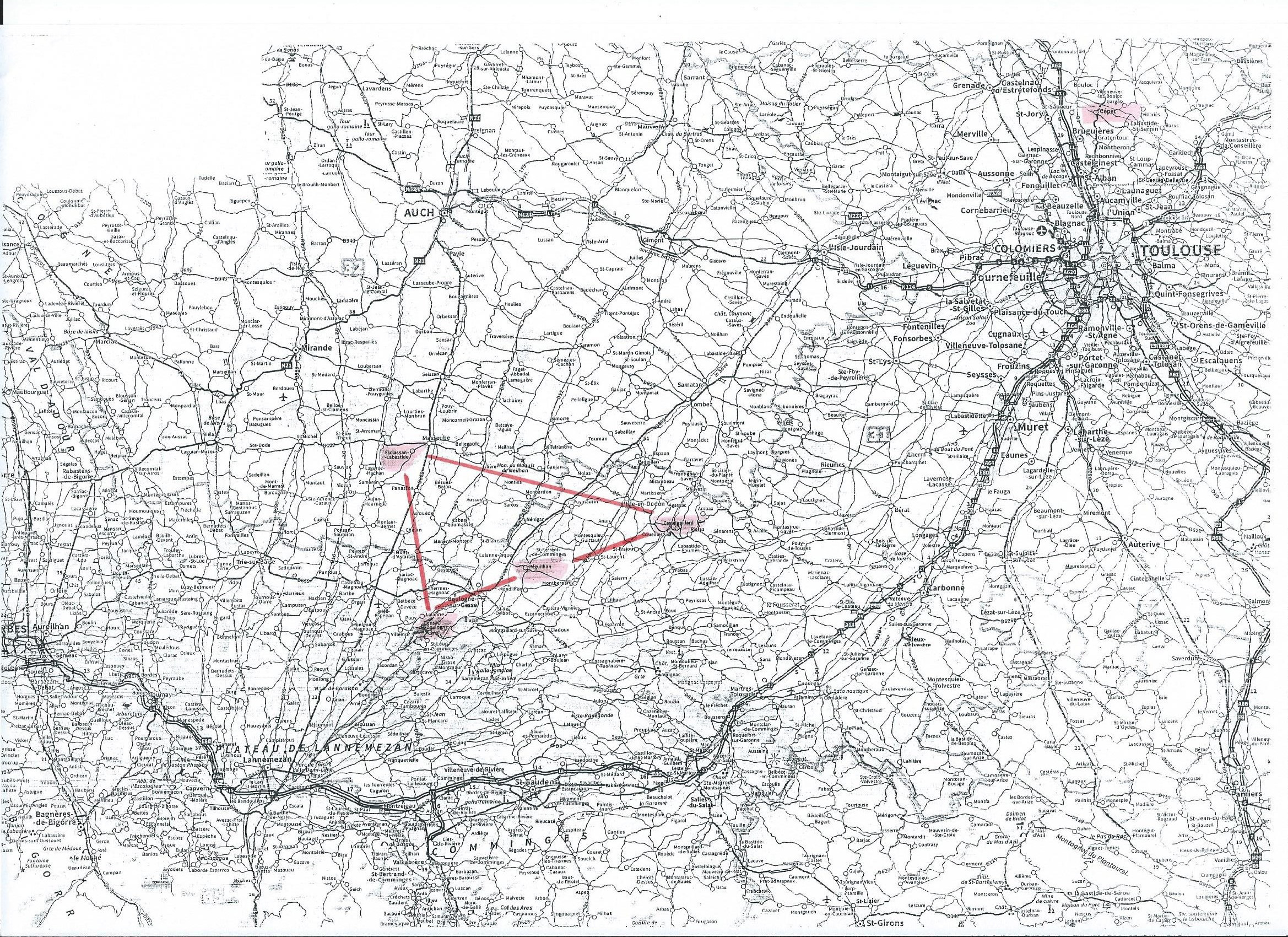 EL TRIANGLE DE QUATRE POBLES O LLOCS ESCLASSAN DE FRANÇA