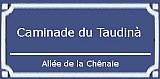 Proposition de plaque pour une Allée de la Chênaie en Bordelais
